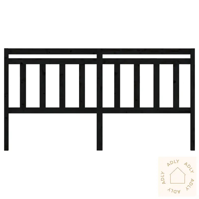 Sengegavl Svart 186X4X100 Cm Heltre Furu