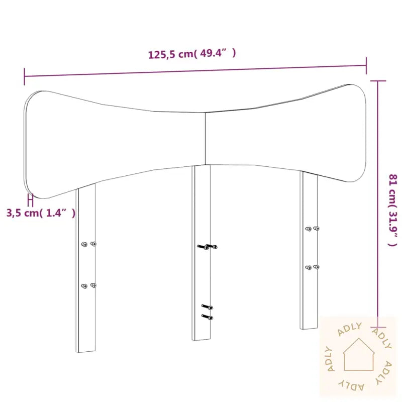 Hodegavl Voksbrun 120 Cm Heltre Furu