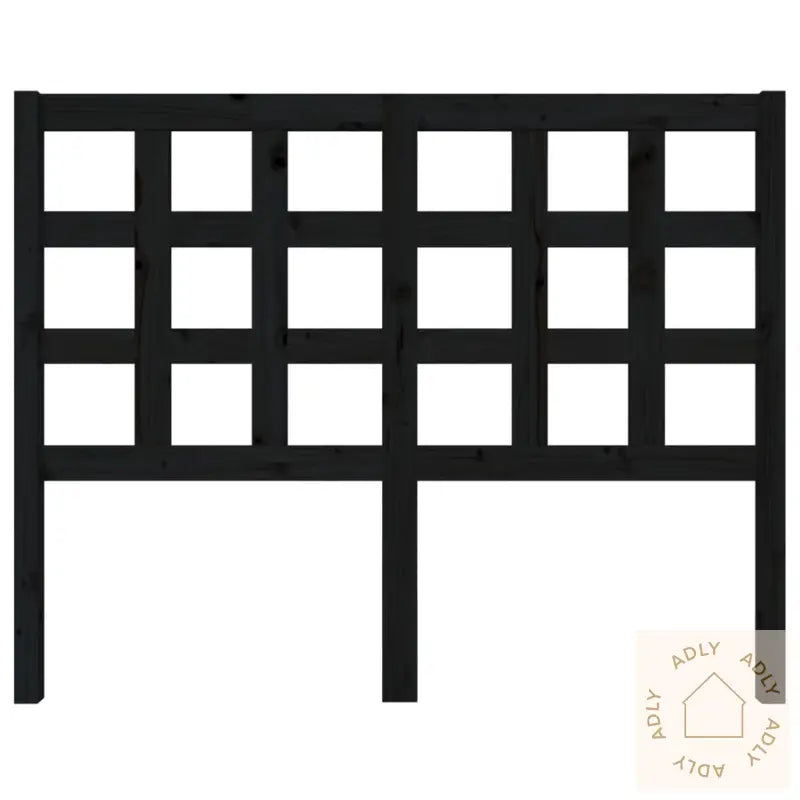 Sengegavl Svart 125,5X4X100 Cm Heltre Furu