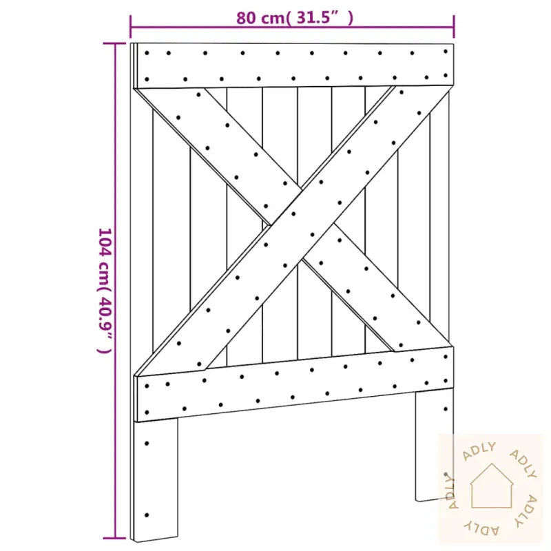 Sengegavl 80X104 Cm Heltre Furu