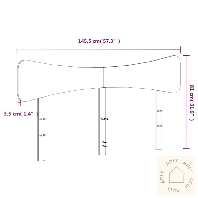 Hodegavl Hvit 140 Cm Heltre Furu