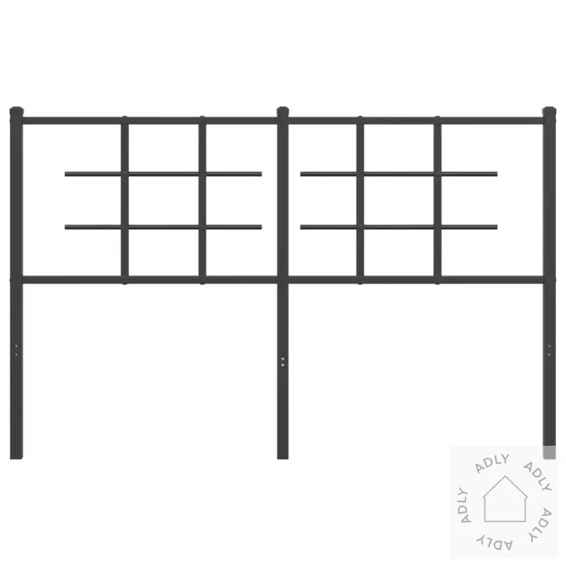 Sengegavl I Metall Svart 135 Cm