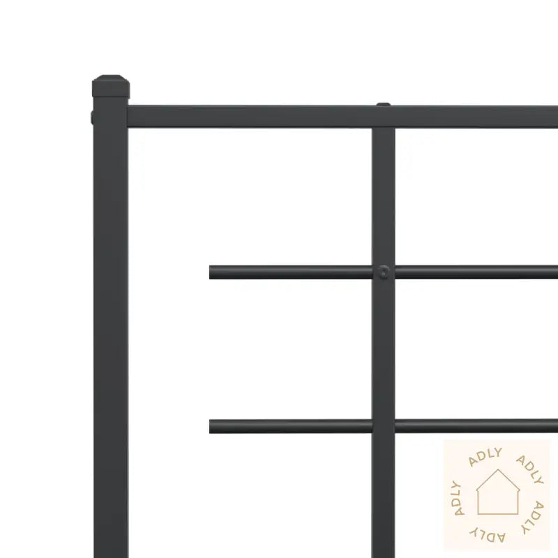 Sengegavl I Metall Svart 135 Cm