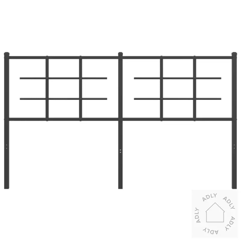 Sengegavl I Metall Svart 150 Cm
