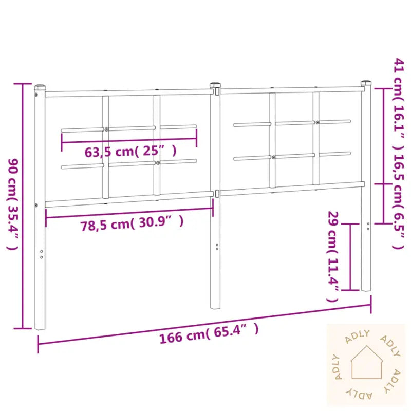 Sengegavl I Metall Hvit 160 Cm
