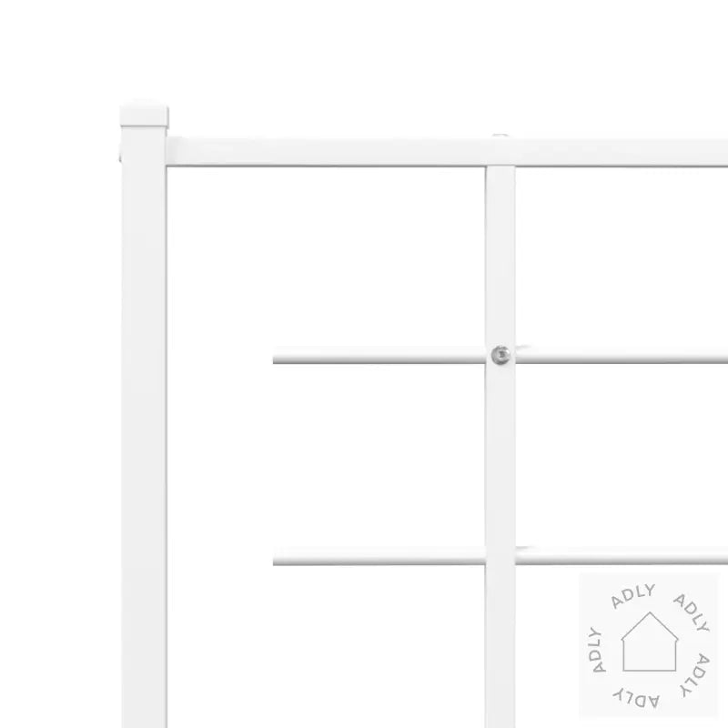 Sengegavl I Metall Hvit 75 Cm
