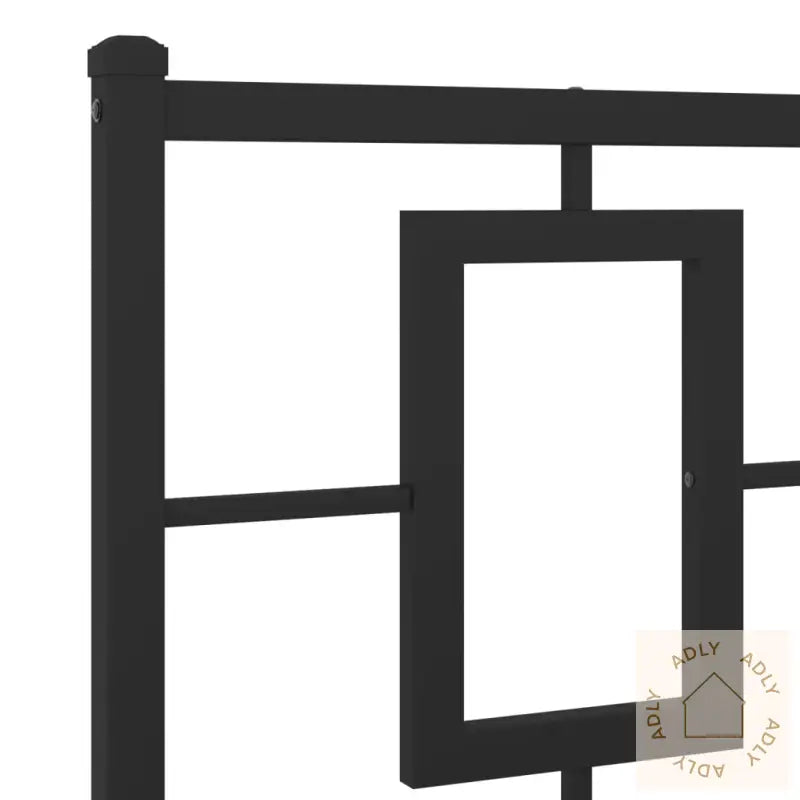 Sengegavl I Metall Svart 140 Cm