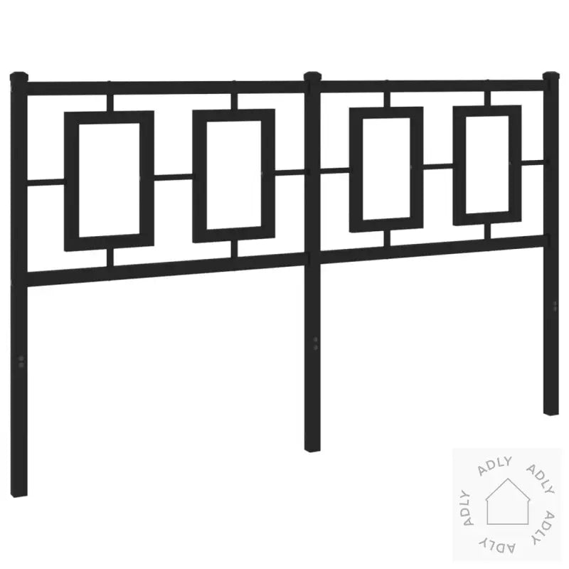 Sengegavl I Metall Svart 140 Cm