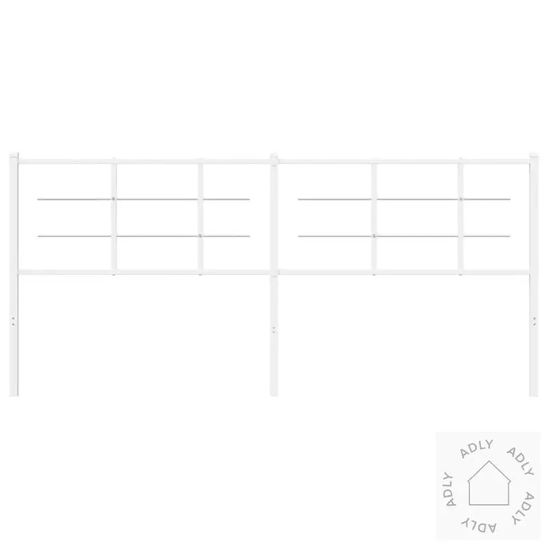 Sengegavl I Metall Hvit 200 Cm