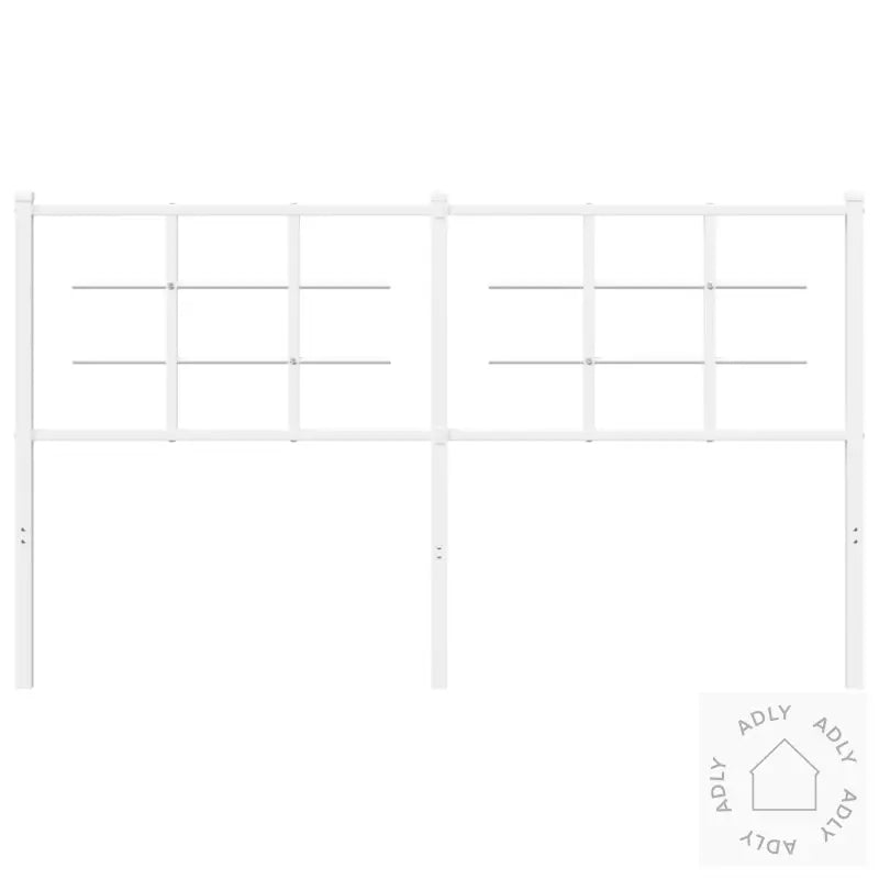 Sengegavl I Metall Hvit 150 Cm