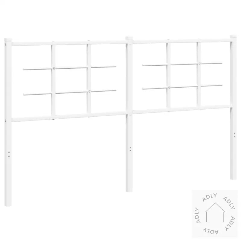 Sengegavl I Metall Hvit 150 Cm