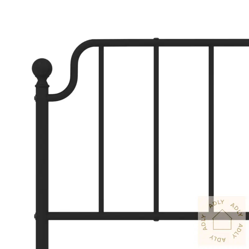 Sengegavl I Metall Svart 200 Cm