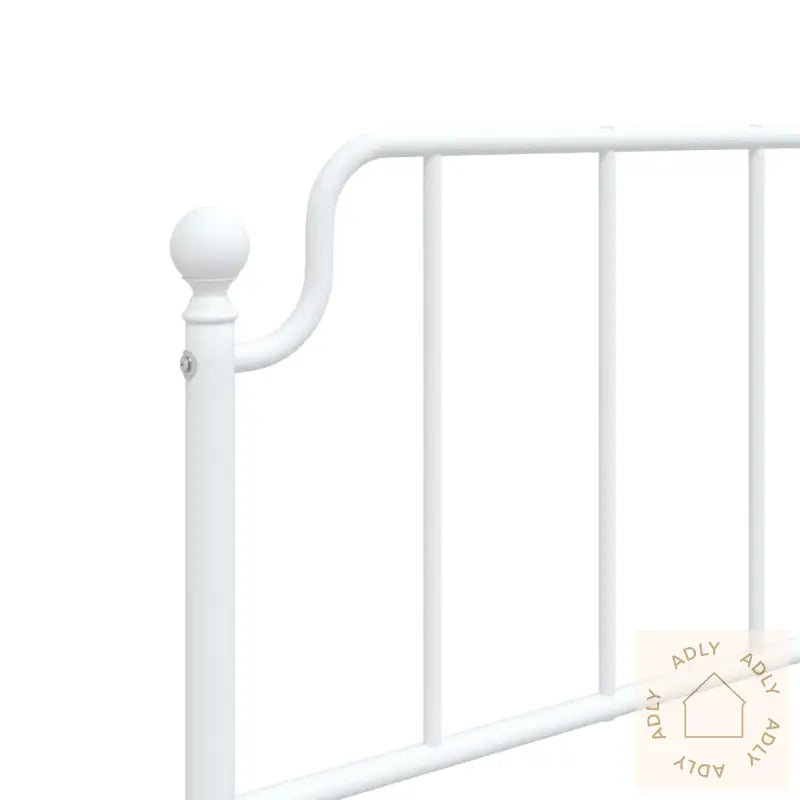 Sengegavl I Metall Hvit 107 Cm