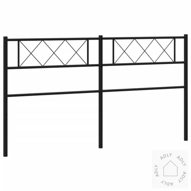 Sengegavl I Metall Svart 160 Cm
