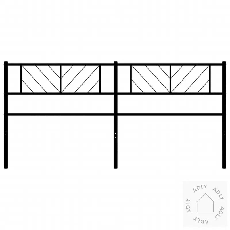 Sengegavl I Metall Svart 200 Cm