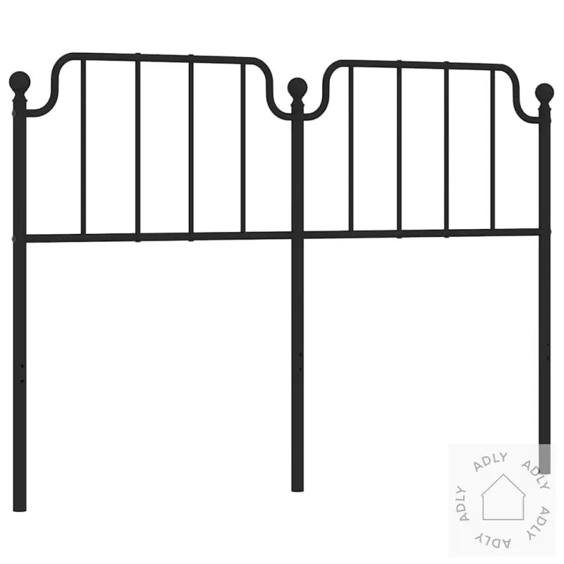 Sengegavl I Metall Svart 150 Cm