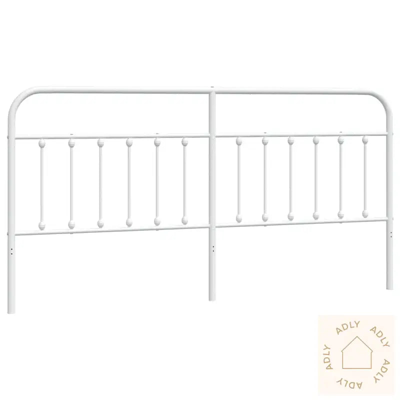 Sengegavl I Metall Hvit 193 Cm