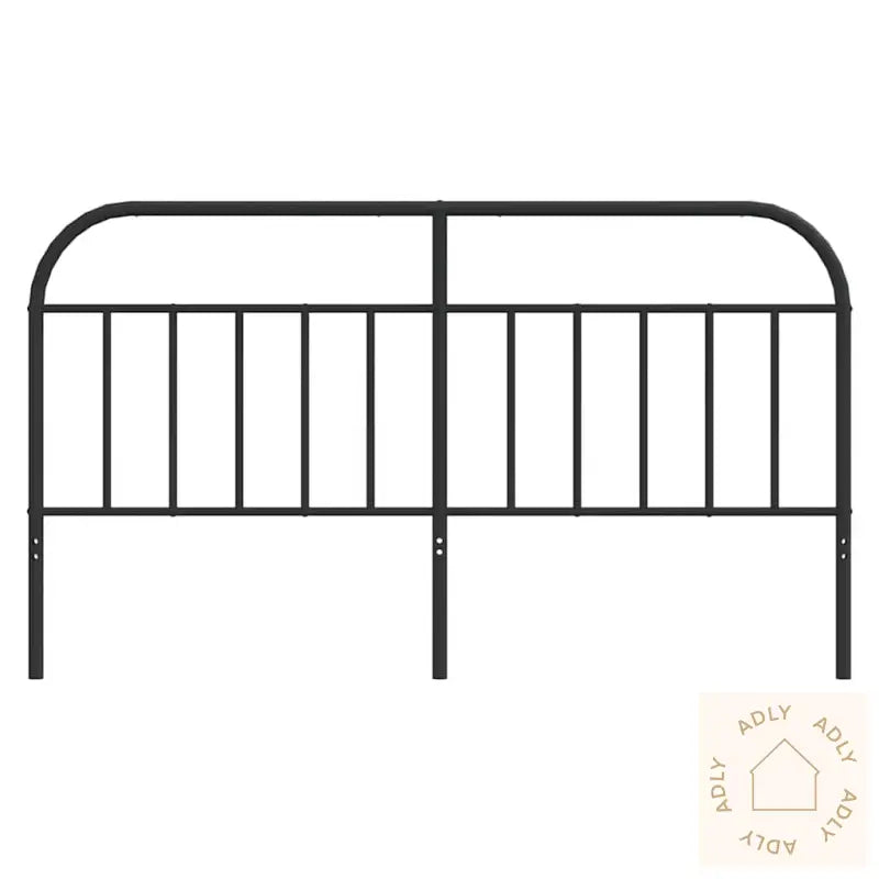 Sengegavl I Metall Svart 180 Cm