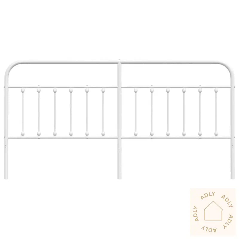 Sengegavl I Metall Hvit 193 Cm