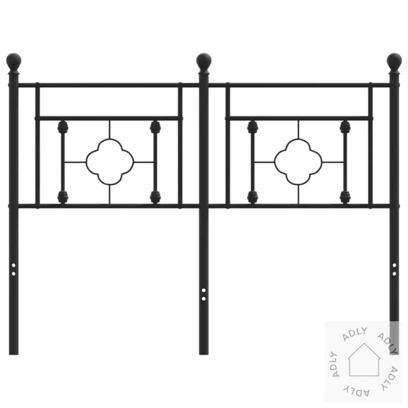 Sengegavl I Metall Svart 120 Cm