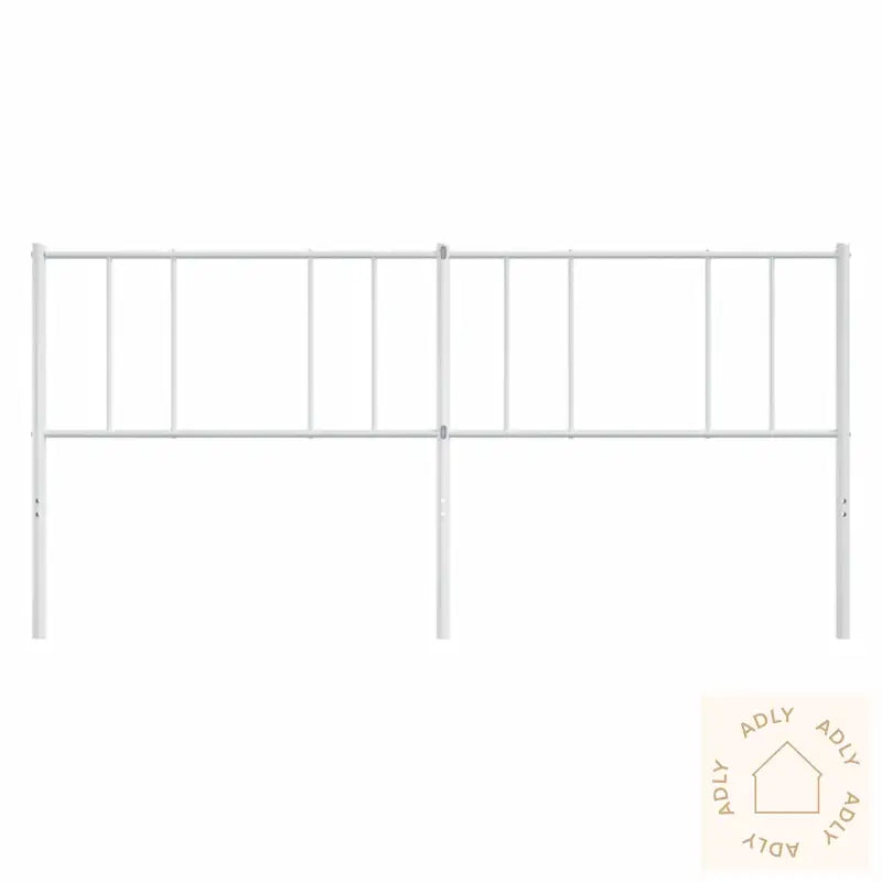 Sengegavl I Metall Hvit 193 Cm