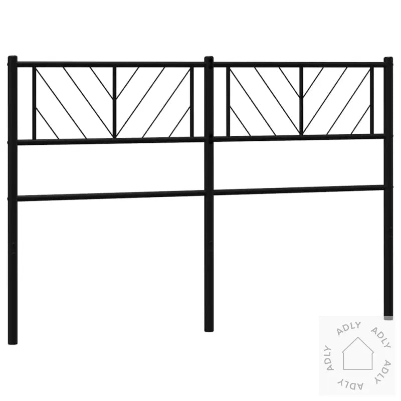 Sengegavl I Metall Svart 150 Cm