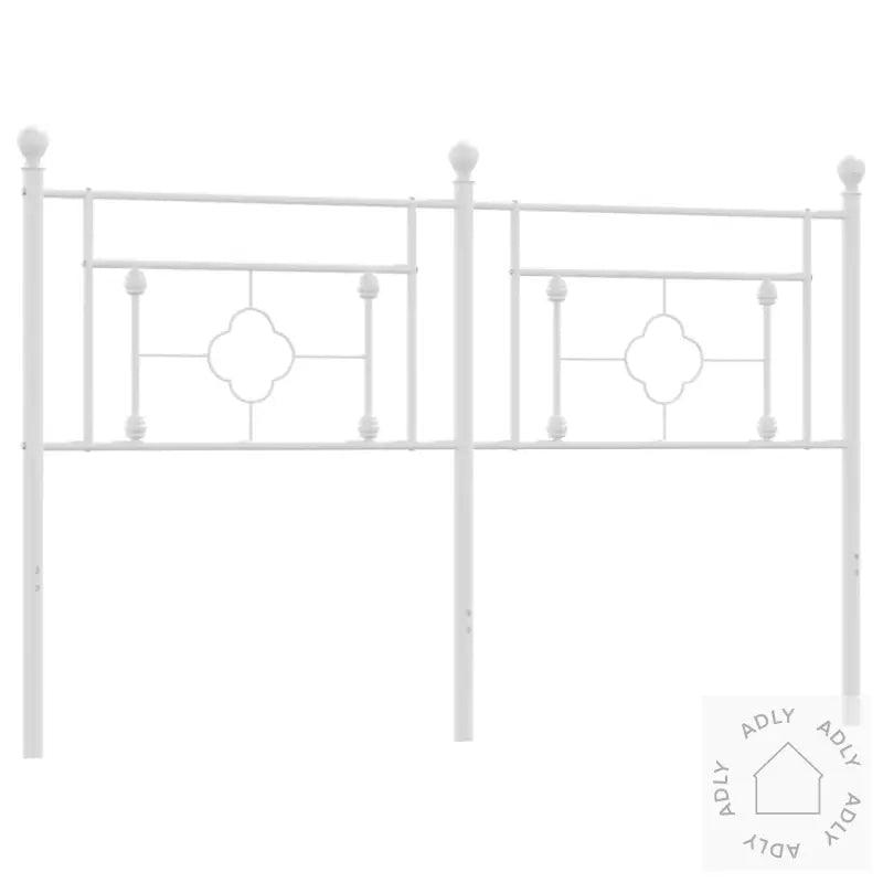 Sengegavl I Metall Hvit 150 Cm