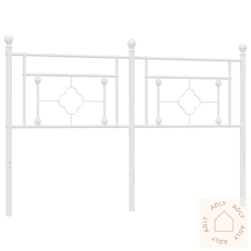 Sengegavl I Metall Hvit 150 Cm