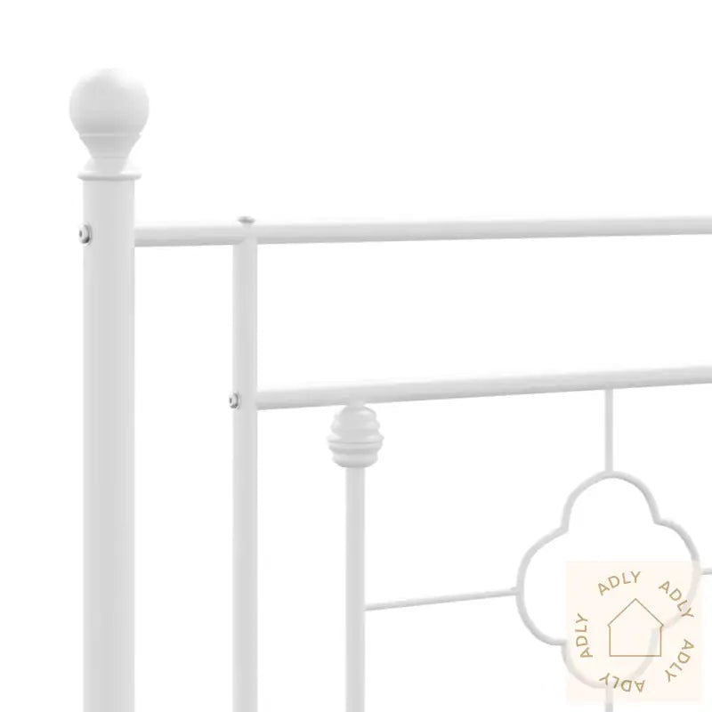 Sengegavl I Metall Hvit 150 Cm