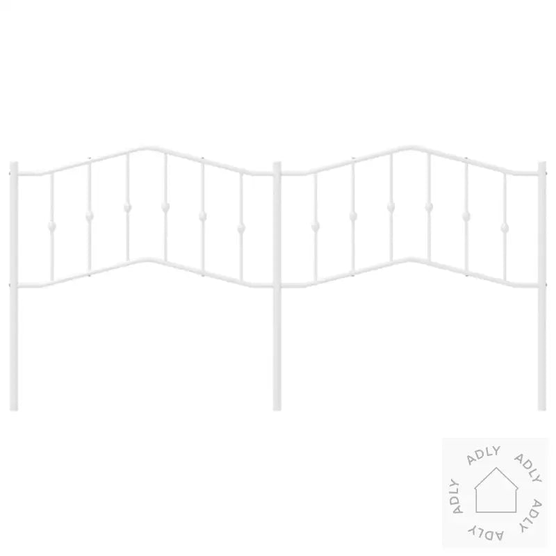 Sengegavl I Metall Hvit 193 Cm