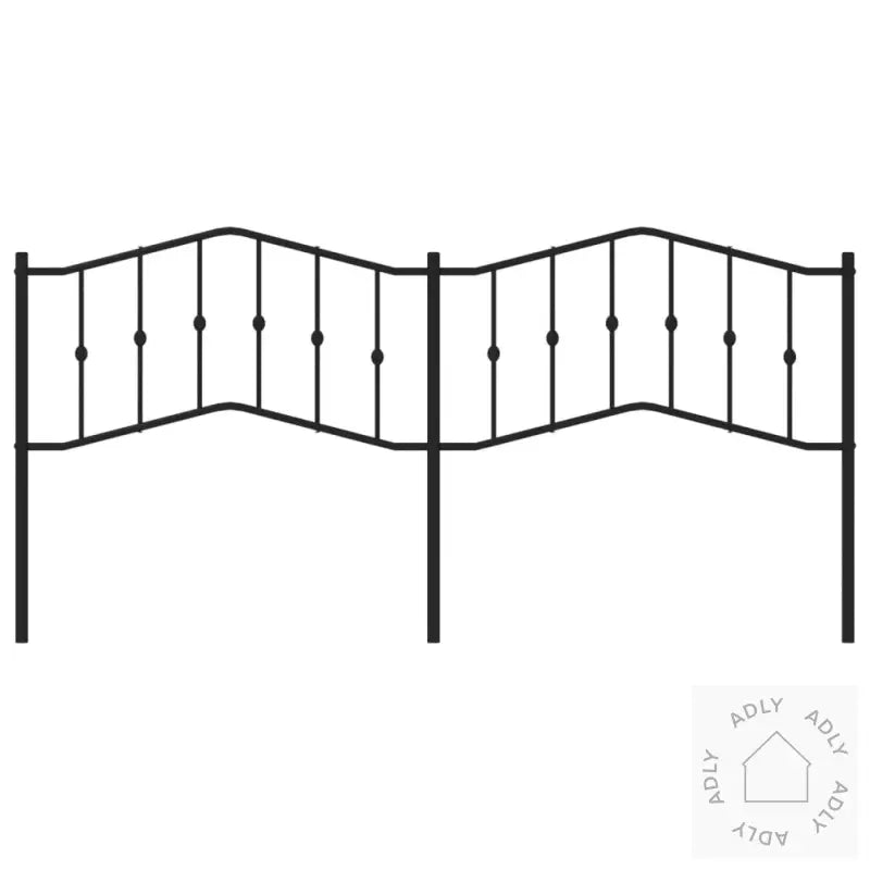 Sengegavl I Metall Svart 200 Cm