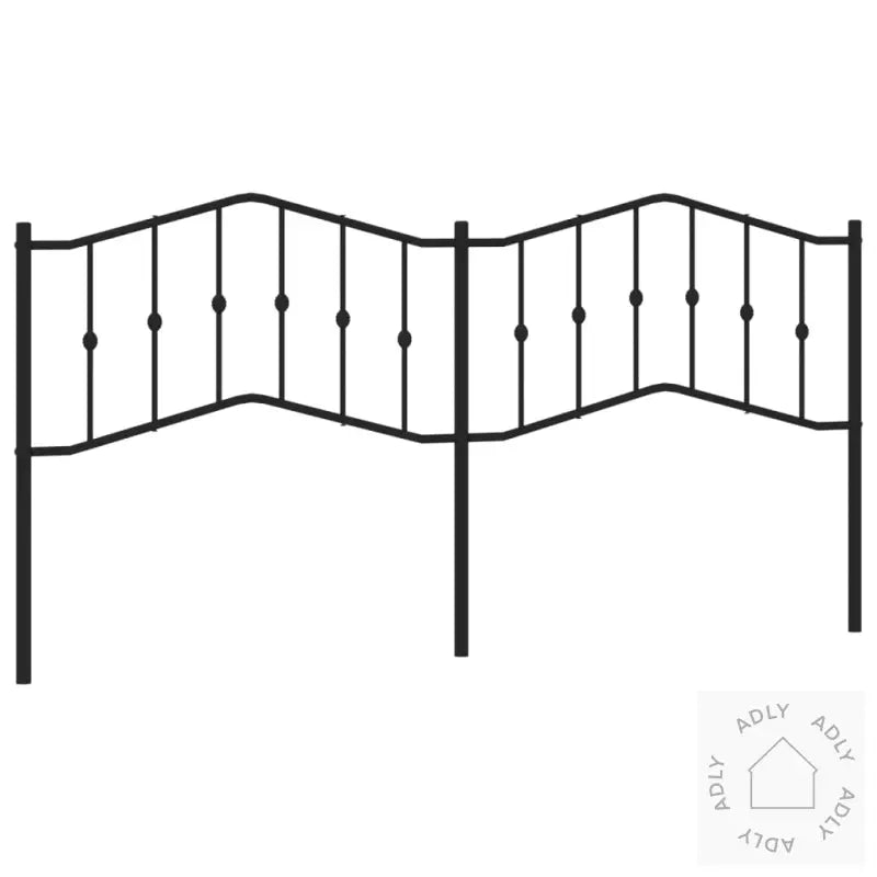 Sengegavl I Metall Svart 200 Cm