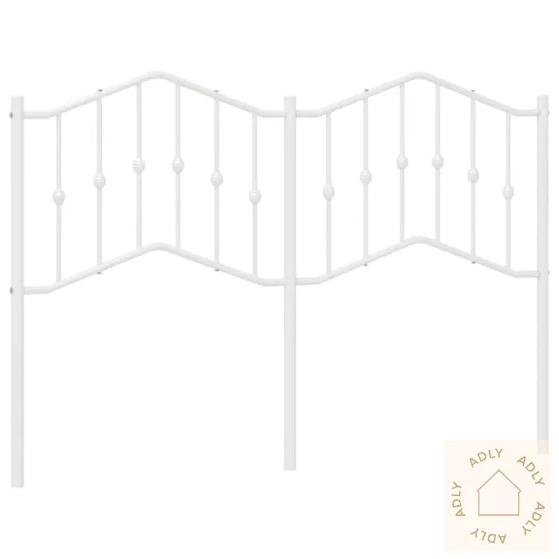 Sengegavl I Metall Hvit 140 Cm