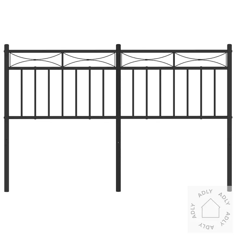 Sengegavl I Metall Svart 135 Cm