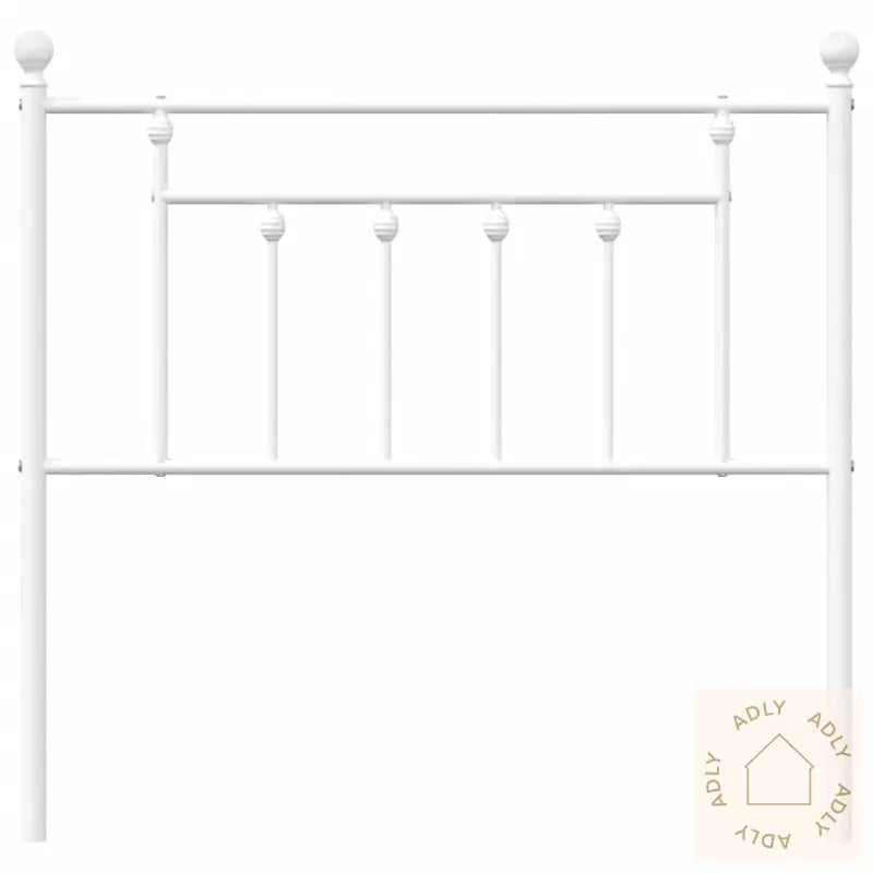 Sengegavl I Metall Hvit 90 Cm