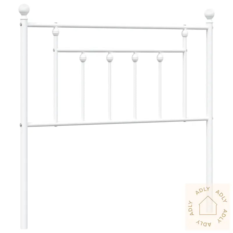 Sengegavl I Metall Hvit 90 Cm