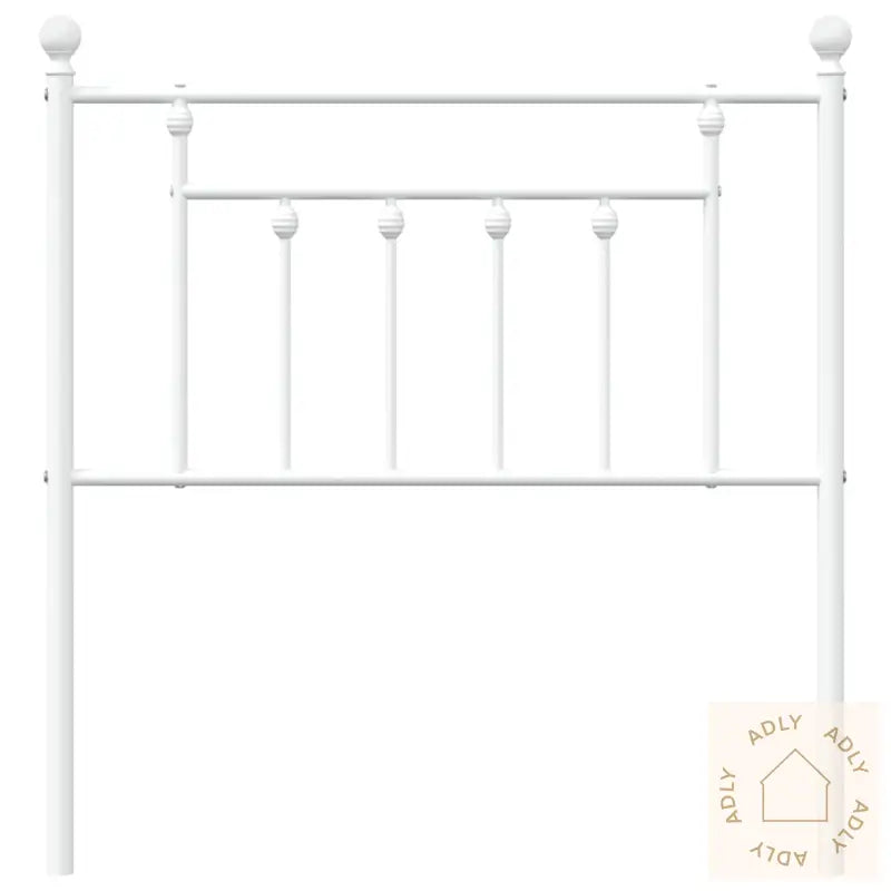 Sengegavl I Metall Hvit 80 Cm