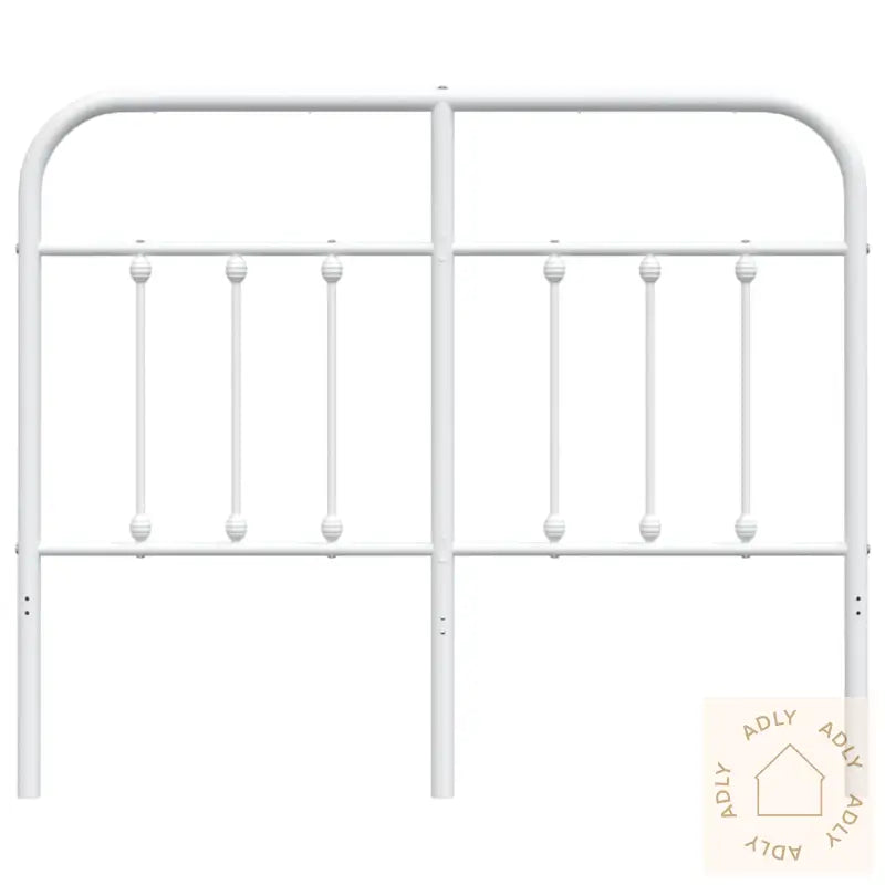 Sengegavl I Metall Hvit 120 Cm