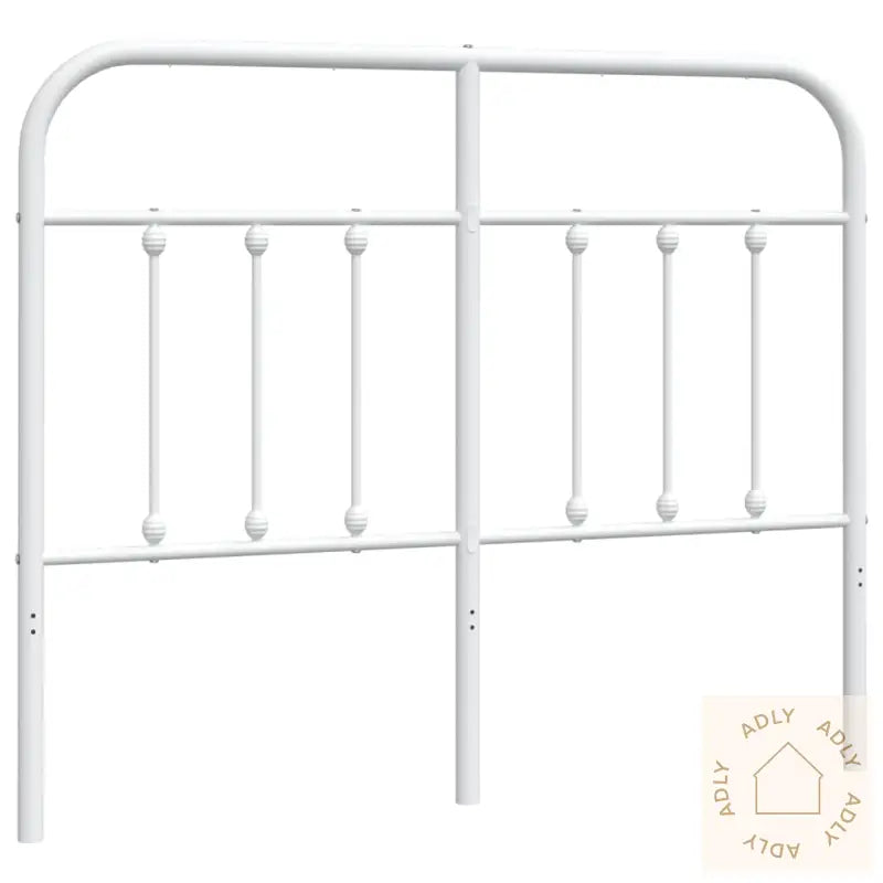 Sengegavl I Metall Hvit 120 Cm