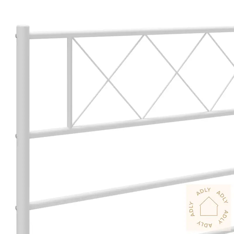 Sengegavl I Metall Hvit 90 Cm