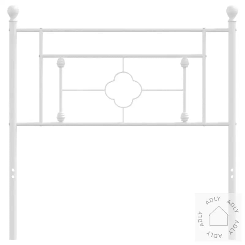 Sengegavl I Metall Hvit 100 Cm
