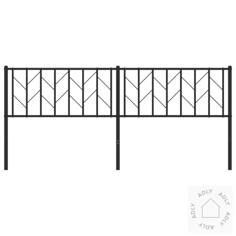 Sengegavl I Metall Svart 193 Cm