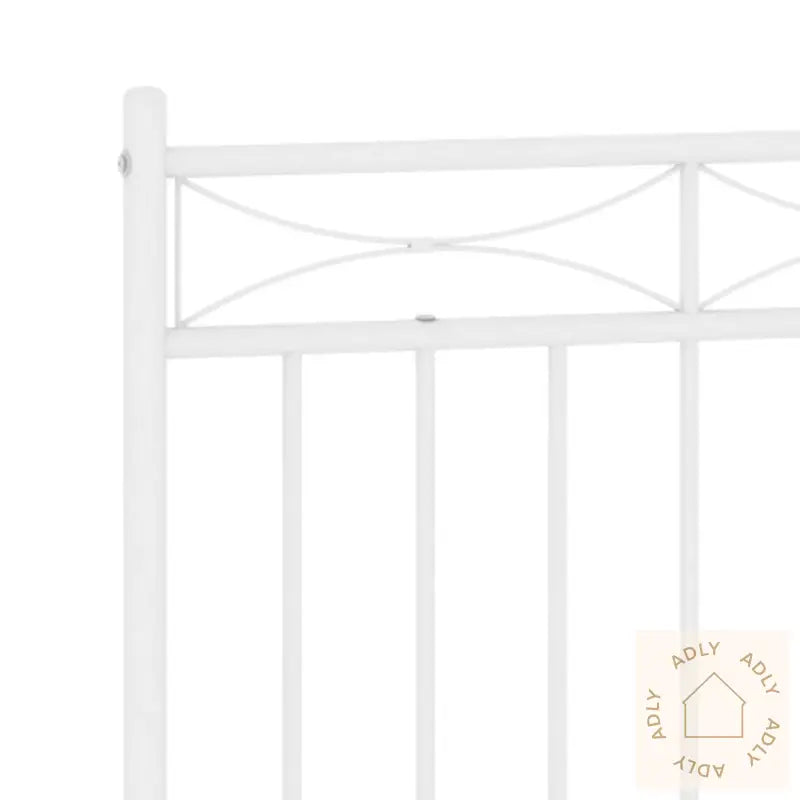 Sengegavl I Metall Hvit 160 Cm