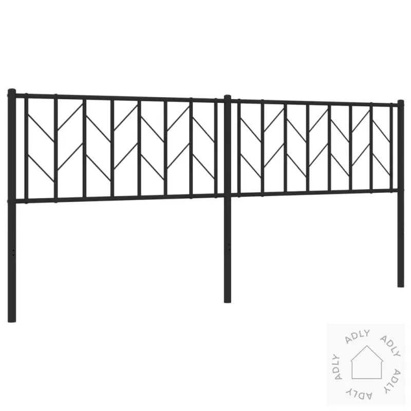 Sengegavl I Metall Svart 193 Cm