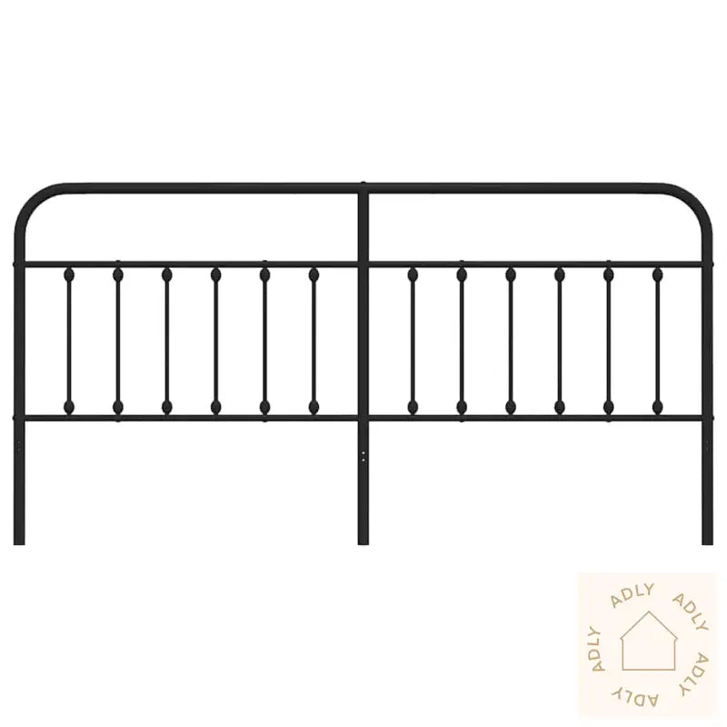 Sengegavl I Metall Svart 193 Cm