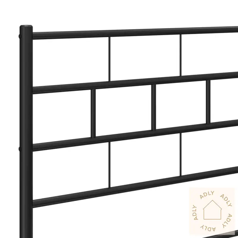Sengegavl I Metall Svart 200 Cm