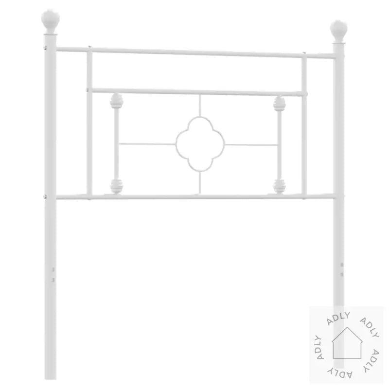 Sengegavl I Metall Hvit 100 Cm