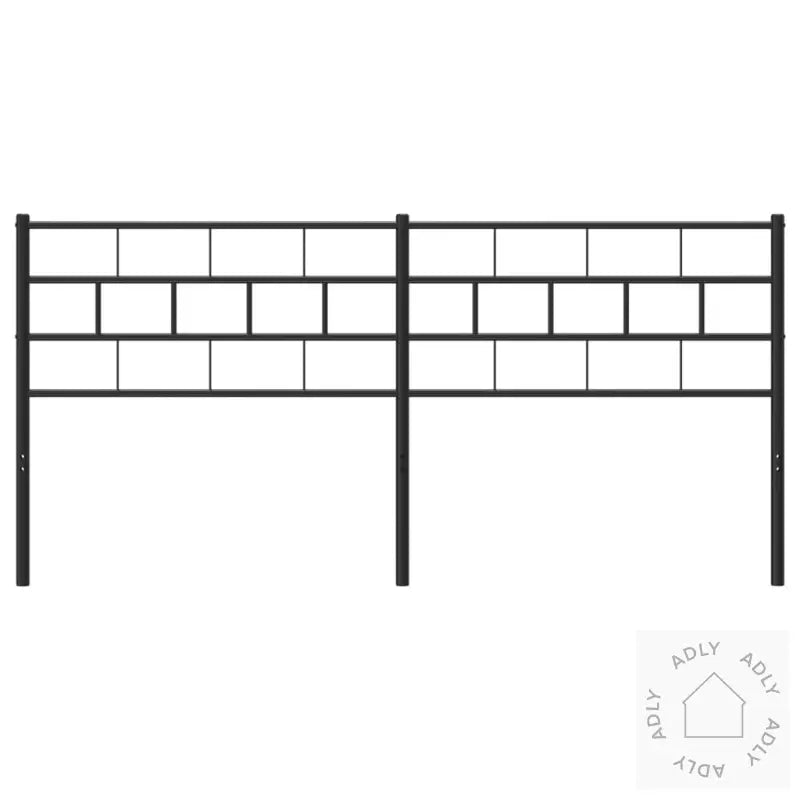 Sengegavl I Metall Svart 200 Cm