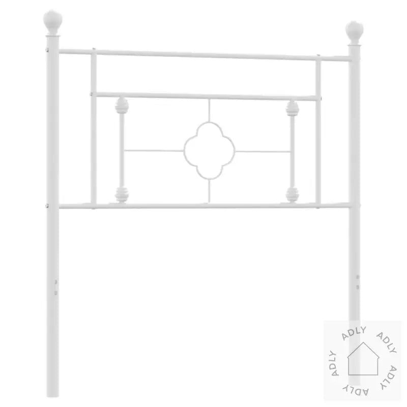 Sengegavl I Metall Hvit 100 Cm