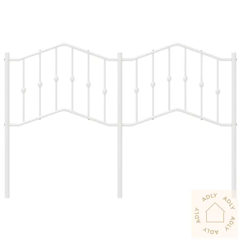 Sengegavl I Metall Hvit 135 Cm